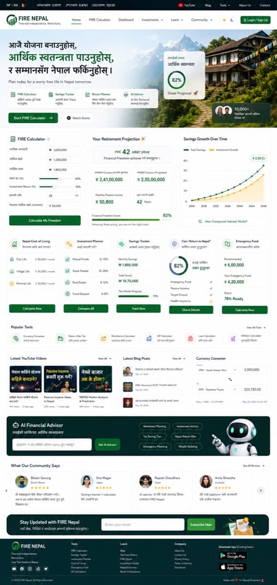 FIRE Nepal homepage